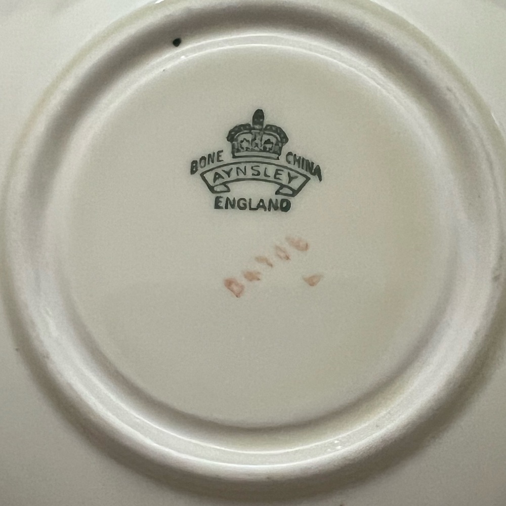 Vintage Ansley Coalport Pink sweetheart roses cobalt Blue Gold tea cup/saucer - Picture 4 of 10
